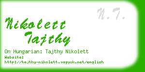 nikolett tajthy business card